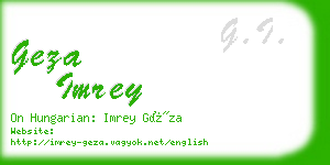 geza imrey business card